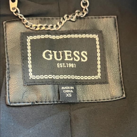 Guess Black Faux Leather Women's Jacket - Picture 2 of 9